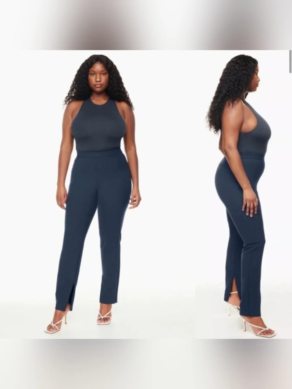 Babaton High-waisted slim-fit pants with Zipper ankle - Picture 2 of 7